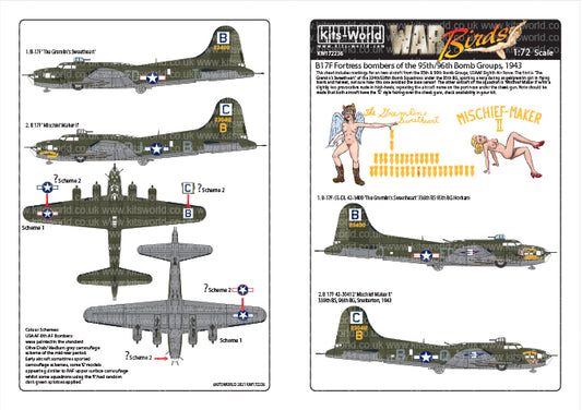 Kits-World KW172236 1:72 Boeing B-17F Flying Fortress