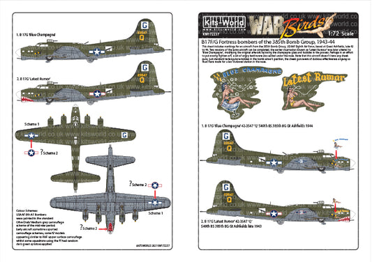 Kits-World KW172237 1:72 Boeing B-17G Flying Fortress