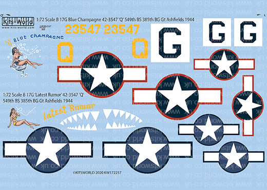 Kits-World KW172237 1:72 Boeing B-17G Flying Fortress