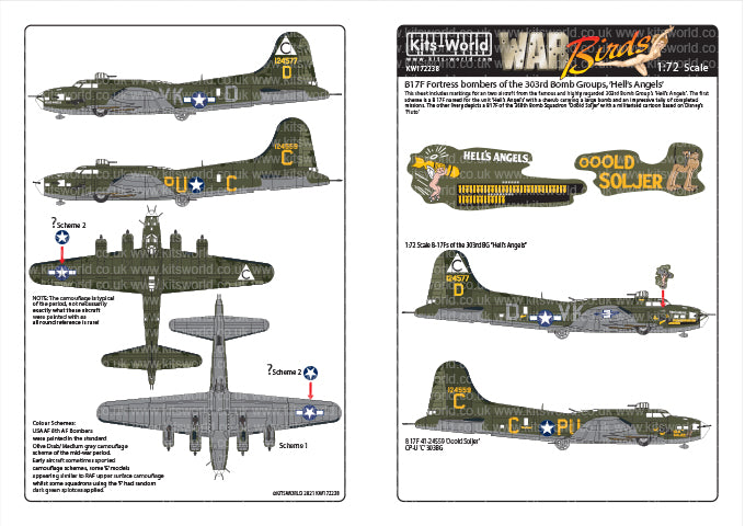 Kits-World KW172238 1:72 Boeing B-17 Flying Fortress