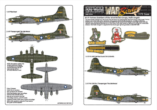 Kits-World KW172239 1:72 Boeing B-17F Flying Fortress