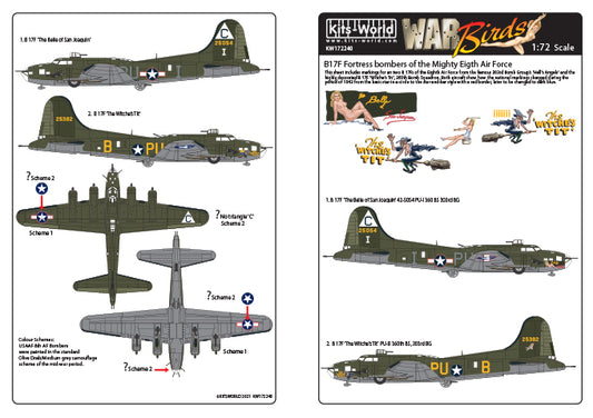 Kits-World KW172240 1:72 Boeing B-17 Flying Fortress