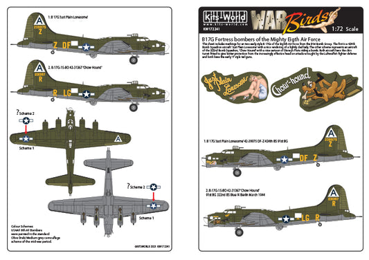 Kits-World KW172241 1:72 B-17G Flying Fortress