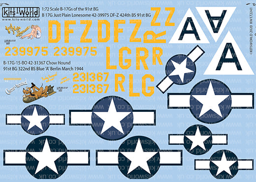 Kits-World KW172241 1:72 B-17G Flying Fortress