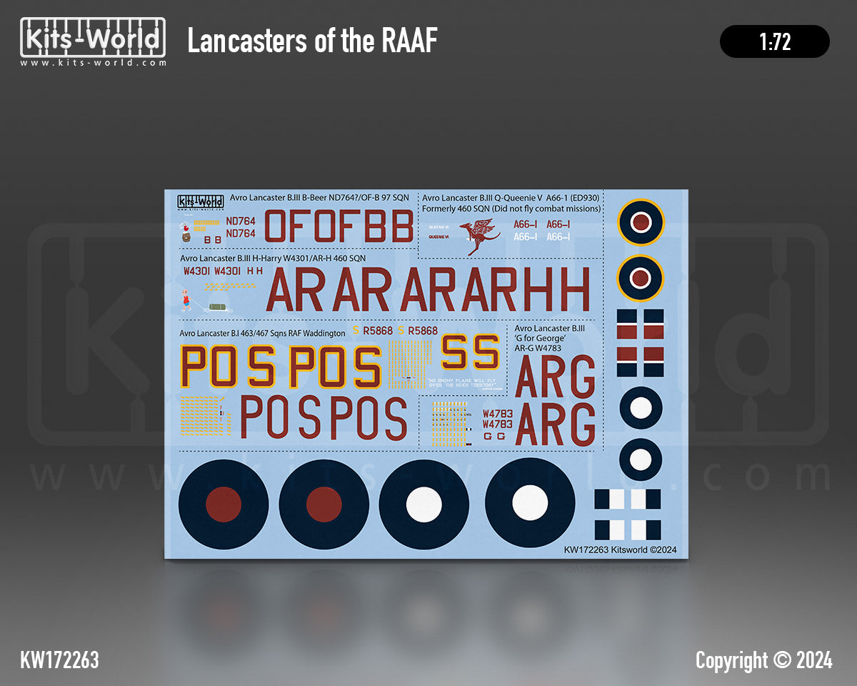 Kits-World 172263 1:72 Avro Lancaster B.III