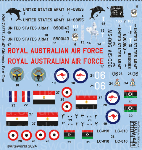 Kits-World KW172277 1:72 Boeing CH-47C/D/F Chinook