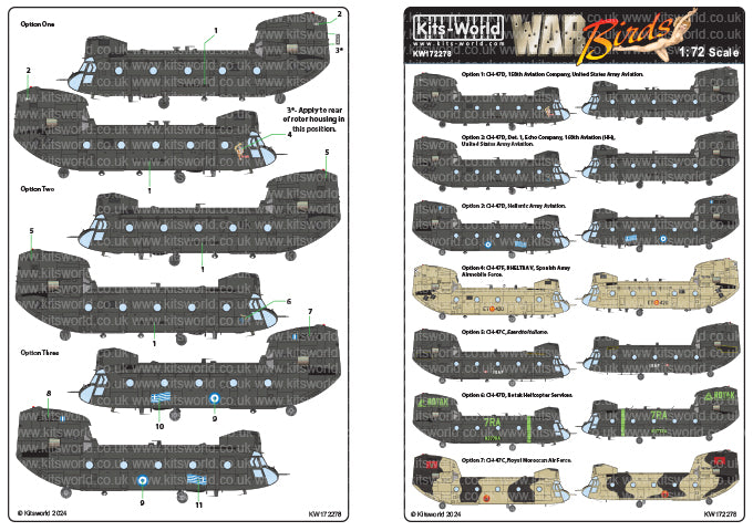 Kits-World KW172278 1:72 Boeing CH-47C/D/F Chinook