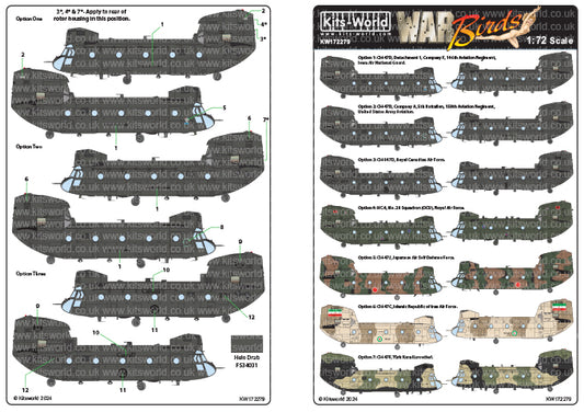 Kits-World KW172279 1:72 Boeing CH-47/D/C/F/J HC.4 Chinook