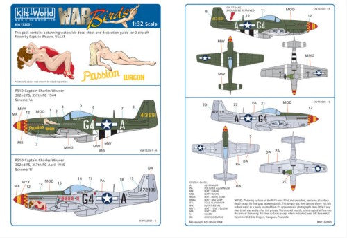 Kits-World KW132001 1:32 North-American P-51D Mustang