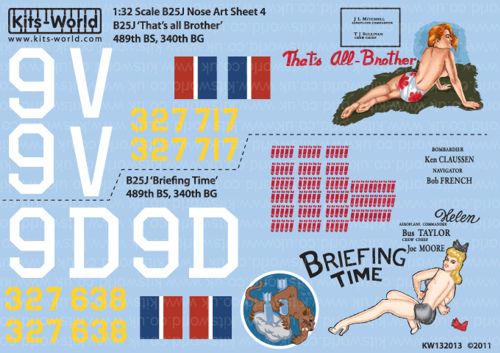 Kits-World KW132013 1:32 North-American B-25J Mitchell