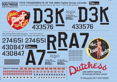 Kits-World KW132029 1:32 Republic P-47D Thunderbolt 368th FG