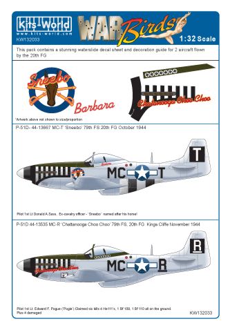 Kits-World KW132033 1:32 North-American P-51D Mustang