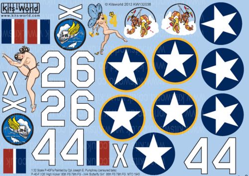 Kits-World KW132038 1:32 Curtiss P-40F Warhawks