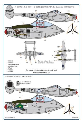 Kits-World KW132041 1:32 Lockheed P-38J/L Lightning