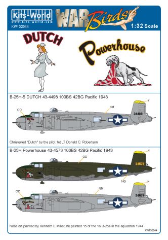 Kits-World KW132044 1:32 North-American B-25H Mitchell