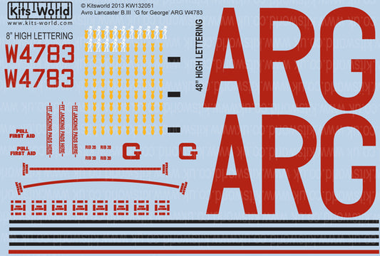 Kits-World KW132051 1:32 Avro Lancaster B.I/III