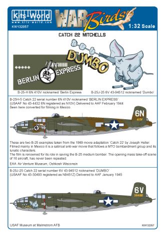 Kits-World KW132057 1:32 North-American B-25H Mitchell