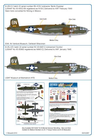 Kits-World KW132057 1:32 North-American B-25H Mitchell