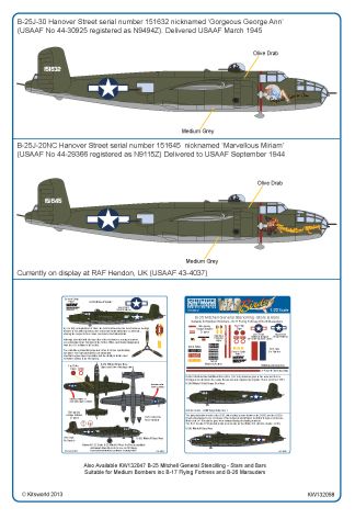 Kits-World KW132058 1:32 North-American Mitchell B-25J Mitchell