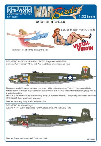 Kits-World KW132059 1:32 Catch 22 North-American B-25J Mitchell