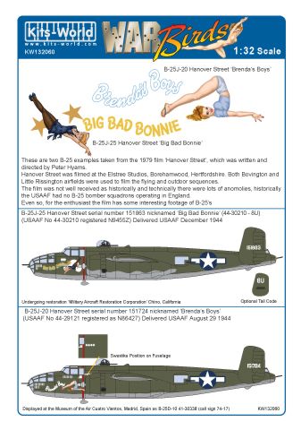 Kits-World KW132060 1:32 North-American Mitchell B-25J Mitchell