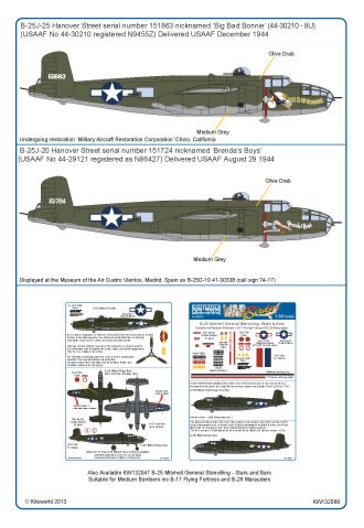 Kits-World KW132060 1:32 North-American Mitchell B-25J Mitchell