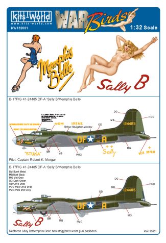 Kits-World KW132061 1:32 Boeing B-17F/B-17G Flying Fortress