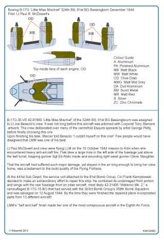 Kits-World KW132062 1:32 Boeing B-17G Flying Fortress