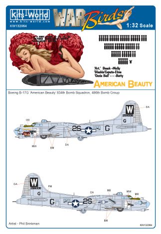 Kits-World KW132064 1:32 Boeing B-17G Flying Fortress