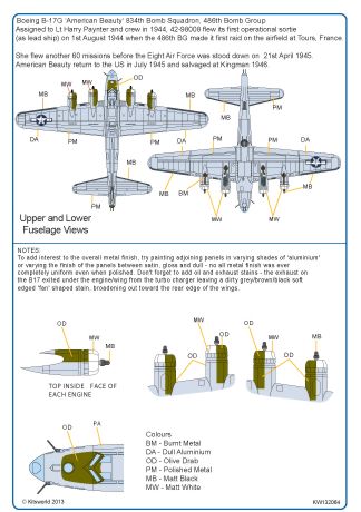 Kits-World KW132064 1:32 Boeing B-17G Flying Fortress