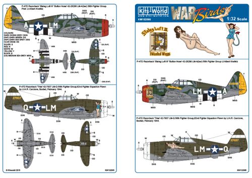 Kits-World KW132065 1:32 Republic P-47D Thunderbolt 'Razorback'