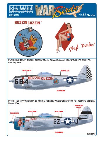 Kits-World KW132070 1:32 Republic P-47D Thunderbolt