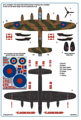 Kits-World KW132072 1:32 Avro Lancaster B.I/III