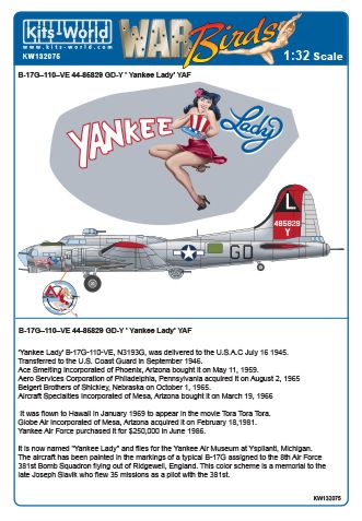 Kits-World KW132075 1:32 Boeing B-17G Flying Fortress