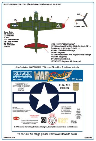 Kits-World KW132080 1:32 Boeing B-17G Flying Fortress