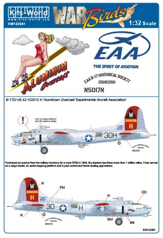 Kits-World KW132081 1:32 Boeing B-17G Flying Fortress