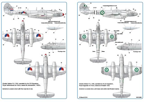 Kits-World KW132086 1:32 Gloster Meteor Mk.IV F.4