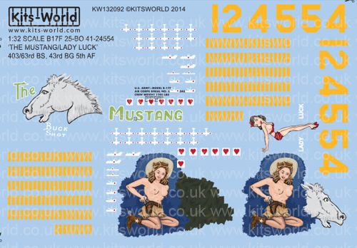 Kits-World KW132092 1:32 Boeing B-17F Flying Fortress