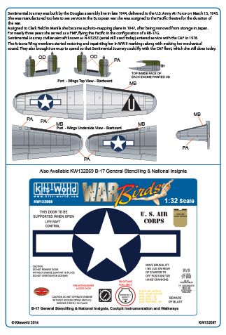 Kits-World KW132097 1:32 Boeing B-17G Flying Fortress