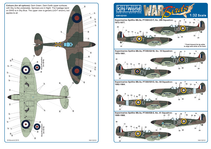 Kits-World KW132101 1:32 Supermarine Spitfire Mk.IIa BBMF Part One