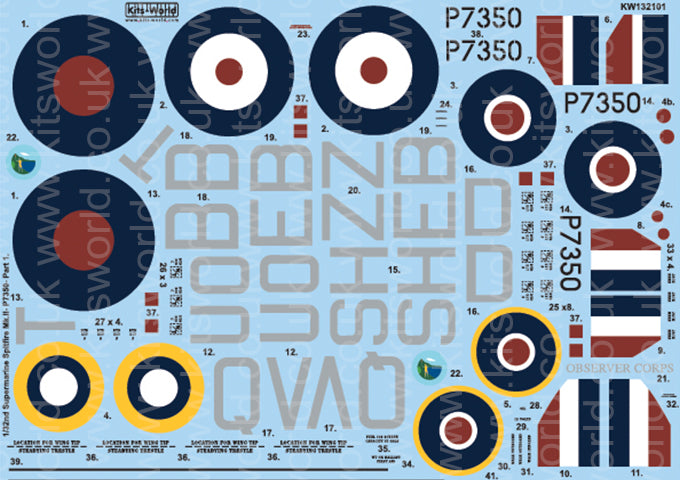 Kits-World KW132101 1:32 Supermarine Spitfire Mk.IIa BBMF Part One