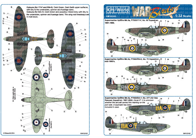 Kits-World KW132102 1:32 Supermarine Spitfire Mk.IIa BBMF Part Two