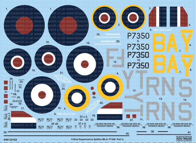 Kits-World KW132102 1:32 Supermarine Spitfire Mk.IIa BBMF Part Two