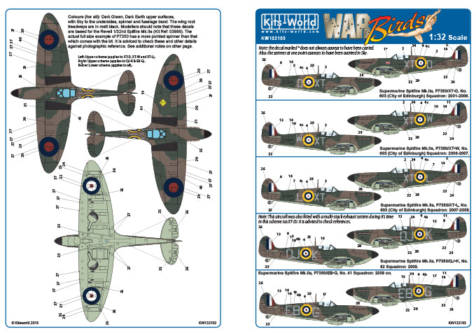 Kits-World KW132103 1:32 Supermarine Spitfire Mk.IIa BBMF