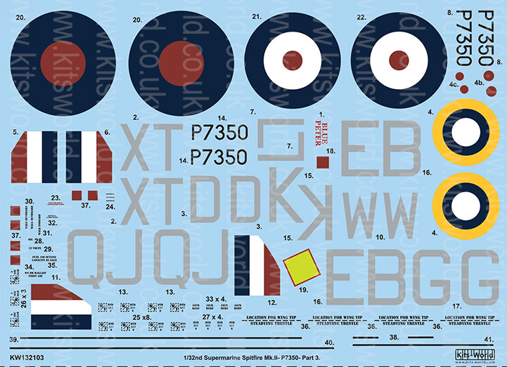 Kits-World KW132103 1:32 Supermarine Spitfire Mk.IIa BBMF