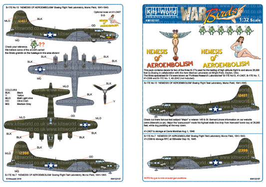 Kits-World KW132107 1:32 Boeing B-17E Flying Fortress