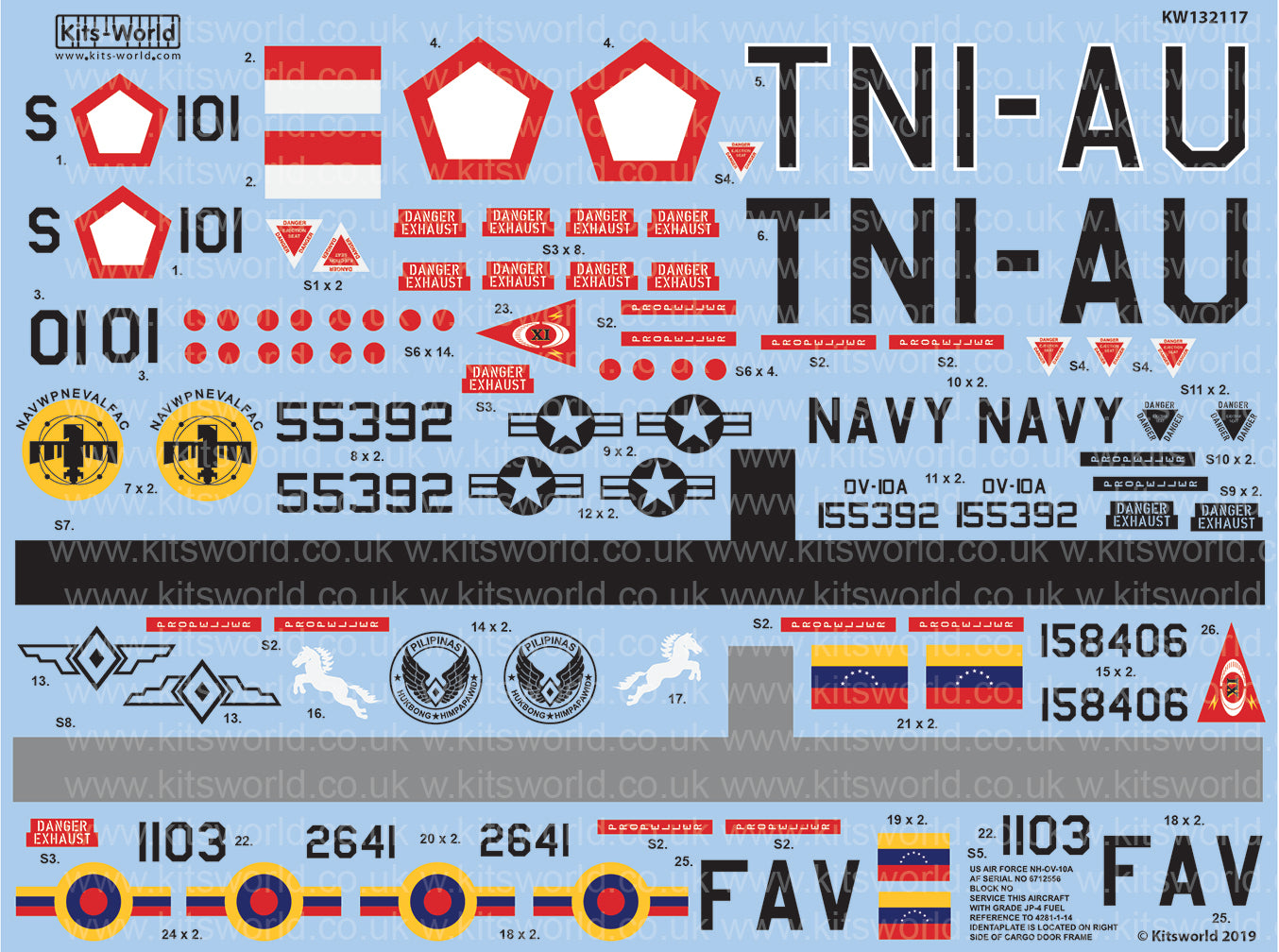 Kits-World KW132117 1:32 North-American/Rockwell OV-10F Bronco