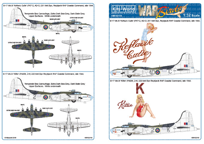 Kits-World KW132119 1:32 Boeing B-17 Mk.III RAF Coastal Command