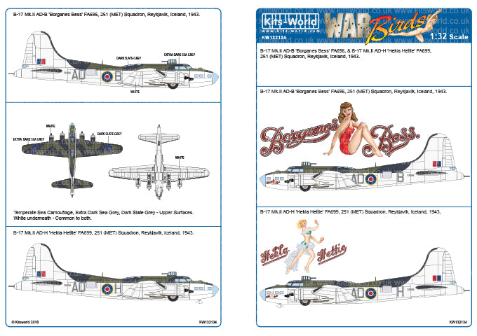 Kits-World KW132134 1:32 Boeing B-17 Mk.III