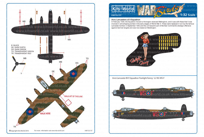 Kits-World KW132137B 1:32 Avro Lancaster B.I/III 'Fanlight Fanny'